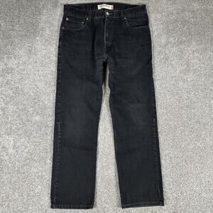 Vtg Levis 505 Jeans Mens 34x30* Dark Black Straight Leg Denim Y2K (Tag 36x32)